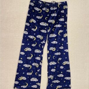 Velvet Y2K Vintage Celestial Pajamas with Moon and Cloud Print